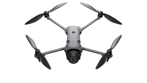 Mavic 4 Pro Drone With Triple Camera System 100MP Hasselblad Wide, 6K60 HDR, visible in flight position, showing camera and propeller details.