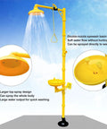 Dual Spray Emergency Eye Wash And Shower Station For Labs And Factories, Fixed Base Eyewash With Chemical Splash Protection, Durable ABS
