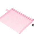 Mesh Zipper Pouch A5 Size File Organizer Bag 10 Pack for Travel On the Go Office School Supplies and Cosmetics 9.4 by 7.1 Inches Pink Nylon Document Bags to Keep Papers, Receipts, Cards Sorted
