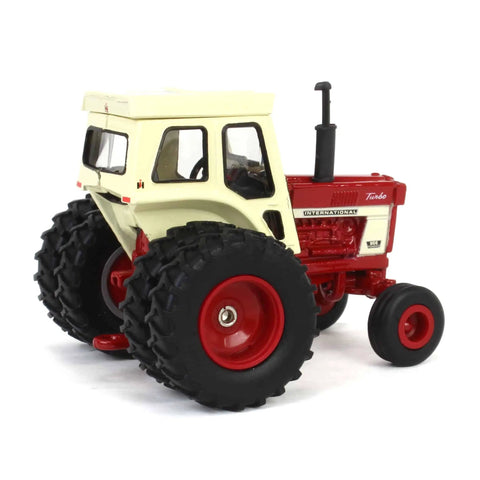 One Sixty Fourth Scale International 966 Turbo Tractor Diecast Model With Dual Wheels And FFA Logo, rear view