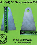 Heavy Duty Weld On Axle Tabs Five Inch Long One Quarter Inch Thick Steel Four Pack For Rig Ready Suspension Setups Perfect For Four Link Systems Shock Mounts Sway Bars Ladder Bars And Panhard Bars, 5-inch tabs