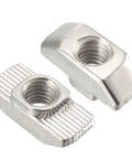 50 Pack 4040 Series M6 T Slot Nuts Hammer Head Fasteners For Aluminum Profiles Nickel Plated Carbon Steel Nut Rust Resistant Easy Install Heavy Duty T Nuts For 4040 Extrusion