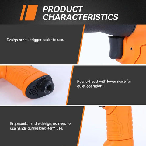 Badass Half Inch Air Impact Wrench Cracks Open Nasty 958 Ft Lbs Torque For Real Auto Work with ergonomic handle and rear exhaust.