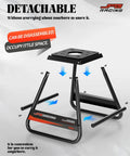 Beefy Universal Dirt Bike Stand, Detachable Powder Coated Anti Slip Steel MX Box For Off Road Maintenance, Black, disassembled view