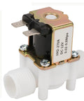 Workhorse Solenoid Water Valve 12V And 24V DC, Plastic Body, Normally Closed Magnetic Control, G1/2 Port, PP+Metal, Front View