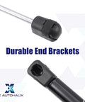 Close-up of two-pack 7 inch lift supports gas struts 11 lb with mounting brackets showing durable end brackets.