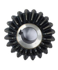 Zero Fuss Heavy Duty Steel Motor Pinion Gear With 2 Point 5 Module Bevel Shape Featuring A Precise Keyway For Bulletproof Transmission In Every Gearbox Job You Take, top view showing keyway and teeth design.