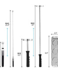 Telescoping Magnetic Sweeper Set With 35 Lb Magnet 3.5 Lb Magnetic Pick Up Tool Rectangle Magnetic Bowl Tray dimensions shown