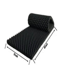 Top Shelf Egg Crate Foam Soundproof Panels High Density Fireproof Wall Acoustics 48 X 24 X 2 Inches Black Noise Blocking Foam on a surface