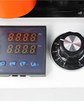 Close-up of control panel and knob on Edge Banding Machine For Woodworking With Double Sided Glue System, Adjustable Speed