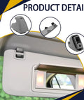 2 Pack Sun Visor Clip Retainers Gray Interior Sun Visor Hook Clips Durable ABS Plastic Car Accessories
