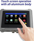 Smooth Operator Inline Industrial Inkjet Printer With Smart Touch Panel automated interface showing various printing options.