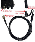 Window Clip Mount For Handheld Antenna With 10Ft RG174 Coax Cable No Drill Car Bracket BNC Female To BNC Male Connector Black