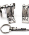 4 Pack Bimini Top Deck Hinge With Pin And Ring 316 Stainless Steel Free Installation Screws Included Corrosion Resistant Polished Finish