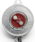 0-90 Ohm Twin-Site Remote Dial Gauge for RV propane tanks with screw-on gauge, top view showing round sensor design.