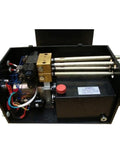 Zero Hassle Heavy Duty Hydraulic Power Pack Unit With 12 Or 24 Volt DC Single Acting Gear Motor Pump for tailgate lifts, showing internal components.