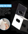 25 Pair Clear Vertical Blind Repair Tabs For Snapping Back Torn Slats Top Shelf Pvc Replacement Clips shown as pre-cut clear tabs for easy application.
