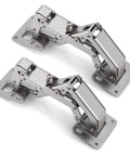 Two Pack 170 Degree Concealed Door Hinges For Corner Kitchen Cabinets, Full Overlay Replacement Hardware With Damping Buffer