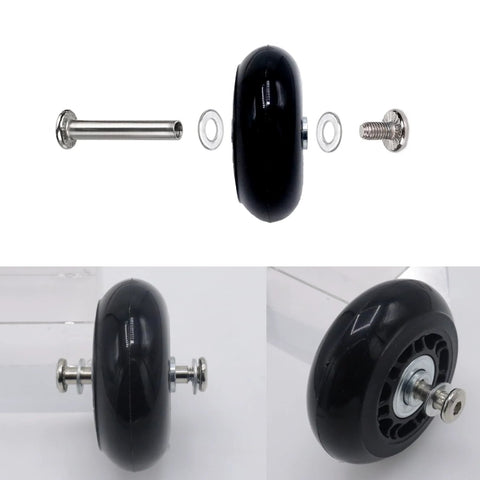 75 By 24mm Luggage Wheel Replacement Kit With Two Smooth Rolling Suitcase Swivel Wheels And All Hardware Included