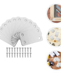 Stainless Steel Flat Corner Braces 20 Piece Set With Screws For Wood Quick Install Mending Plates Holes Silver