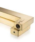 Push Pull Door Handle 12 Inch Satin Gold Stainless Steel 304 Heavy Duty For Solid Wood Glass And Metal Doors Square Rectangle Shape