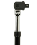 Close-up of Extendable 1/2 Inch Drive Black Breaker Bar With Twist Lock Telescoping 16 To 24 Inch Reach for stubborn fasteners
