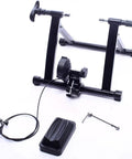 Beefy Steel Bike Trainer Stand With Front Wheel Riser Block Quiet Magnetic Bicycle Trainer For Home Workouts Stable Floor Protection
