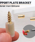 Heavy Duty Self Tapping Screws With Rubber Sleeves 40 Piece Set showing gold support plate bracket and silicone sleeve.