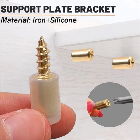 Heavy Duty Self Tapping Screws With Rubber Sleeves 40 Piece Set showing gold support plate bracket and silicone sleeve.