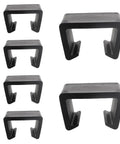 Six Pack Outdoor Patio Sectional Furniture Clips 18 By 18 And 20 By 20 Universal Aluminum Square Tube Foot Pads front view