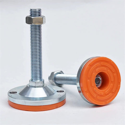 Heavy Duty Stainless Steel Leveling Feet For Furniture 4 Pack Adjustable Legs For Cabinets Tables Workbenches Shelving Units With Bottom Lip Design For Even Weight Distribution Easy Install And Stable Support, orange base