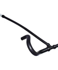 Engine lower heater hose assembly with curved outlet and straight tube, black rubber (two hoses)