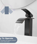 Vessel Sink Faucet Modern Waterfall In Oil Rubbed Bronze For Single Hole Install One Handle Vanity Bath Tap With Pop Up Drain