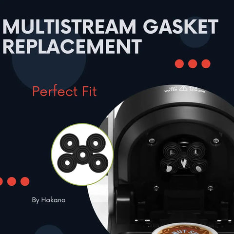 Front view of Replacement Needle Seal Gasket For Keurig MultiStream Coffee Makers Fits K Slim And K Supreme Silicone Rubber