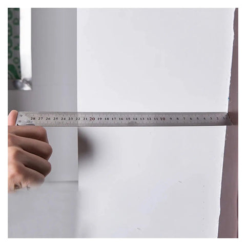 Digital Caliper, Aluminum Alloy Square Ruler 90 Degree Measuring Tool Gauge measuring edge against a wall
