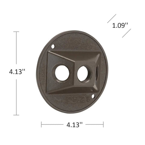Built Tough Round Weatherproof Cluster Cover For Outdoor Electrical Boxes With Die Cast Zinc Construction And Powder Coated Finish