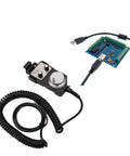 Green 4 Axis 100KHz USB Interface Motion Control Board With Pendant Handwheel MPG, shown with USB cable and connection