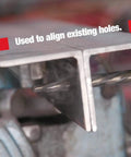Three Eighths Inch Bridge And Construction Reamer DWR Series Pro Grade Hole Alignment Tool in action on metal beam