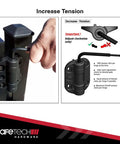 Image showing adjustment procedure for Self Closing Gate Hinges Heavy Duty Spring Adjustable Tension Pool Safety Square Post.