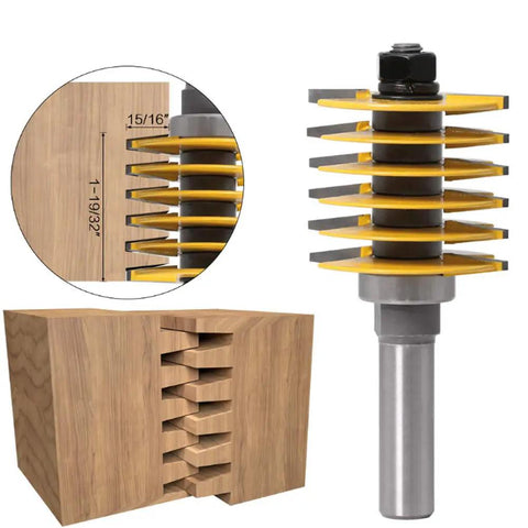 Heavy Duty 1/2 Inch Shank Finger Joint Router Bit For Woodworking Pros, precision design for seamless timber joinery on hardwoods.