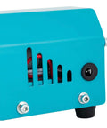 Ridiculously Tight Compact Mini Lathe Machine With 150W Powerful Motor side view showing vents and wiring for cooling and efficiency.