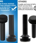 Comparison of Grate Rubber Feet Replacement for Gas Stove Burners: high quality, heat resistant on left; inferior on right.