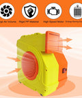 Dual Mode 1300W 1600W Commercial Air Blower with one point seven HP and two point one HP motors, large airflow design for inflatables