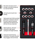 SENNMONN M10x1.25 thread repair kit with 10 stainless inserts, HSS drill, tap, counterbore and installer in case