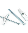 Heavy Duty Toggle Bolts And Wing Nut Set For Drywall Hanging One Eighth Inch Three Sixteenth Inch And One Quarter Inch Sizes Zinc Plated Carbon Steel For Rust Resistance Collapsible Design Includes 48 Pieces For Shelves Mirrors And TVs 1/4 in bolt