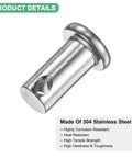 10 Pack M8 x 16mm Stainless Steel Clevis Pins With Flat Head Single Hole 304 Grade For Mechanical Linkages Trucks Lawn Mowers Hinge Pins Reusable Quick Install Fasteners Built To Handle Real Work, 304 stainless steel clevis pin with flat head and single hole
