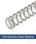50 Pack Stainless Steel Pen Springs 0.5mm Wire 4mm Outer Diameter 20mm Length High Elasticity Compression Springs close-up view