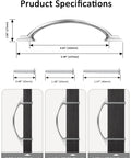 Dimensions of 10 Pack 4 Inch Satin Nickel Cabinet Pulls Zinc Alloy Drawer Handles For Kitchen Cabinets And Dressers Durable Arch Design