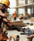 Built Different Heavy Hitter 20 Volt Cordless 4.5 Inch Circular Saw Tool Only in action for framing cuts on construction site.