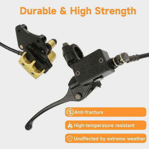 Beefy Front Hydraulic Disc Brake Caliper Assembly And Master Cylinder Kit With Pads Bolt On For 50cc To 125cc Pit Dirt Bikes
